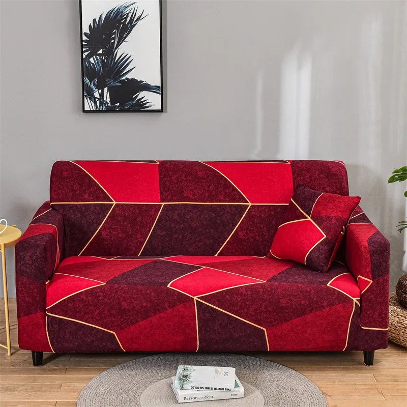 1pc Stylish Floral Printed Stretch Sofa Covers With Elastic Band Furniture Protector For Bedroom Office Living Room Home Decor