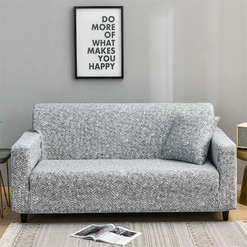 1pc Stylish Floral Printed Stretch Sofa Covers With Elastic Band Furniture Protector For Bedroom Office Living Room Home Decor