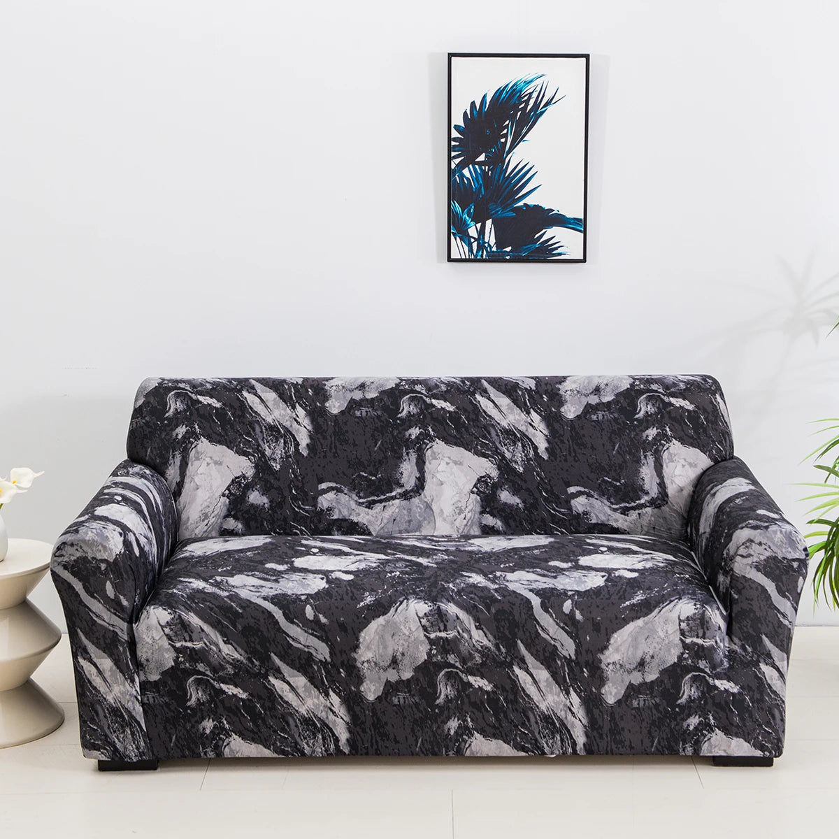 1pc Stylish Floral Printed Stretch Sofa Covers With Elastic Band Furniture Protector For Bedroom Office Living Room Home Decor