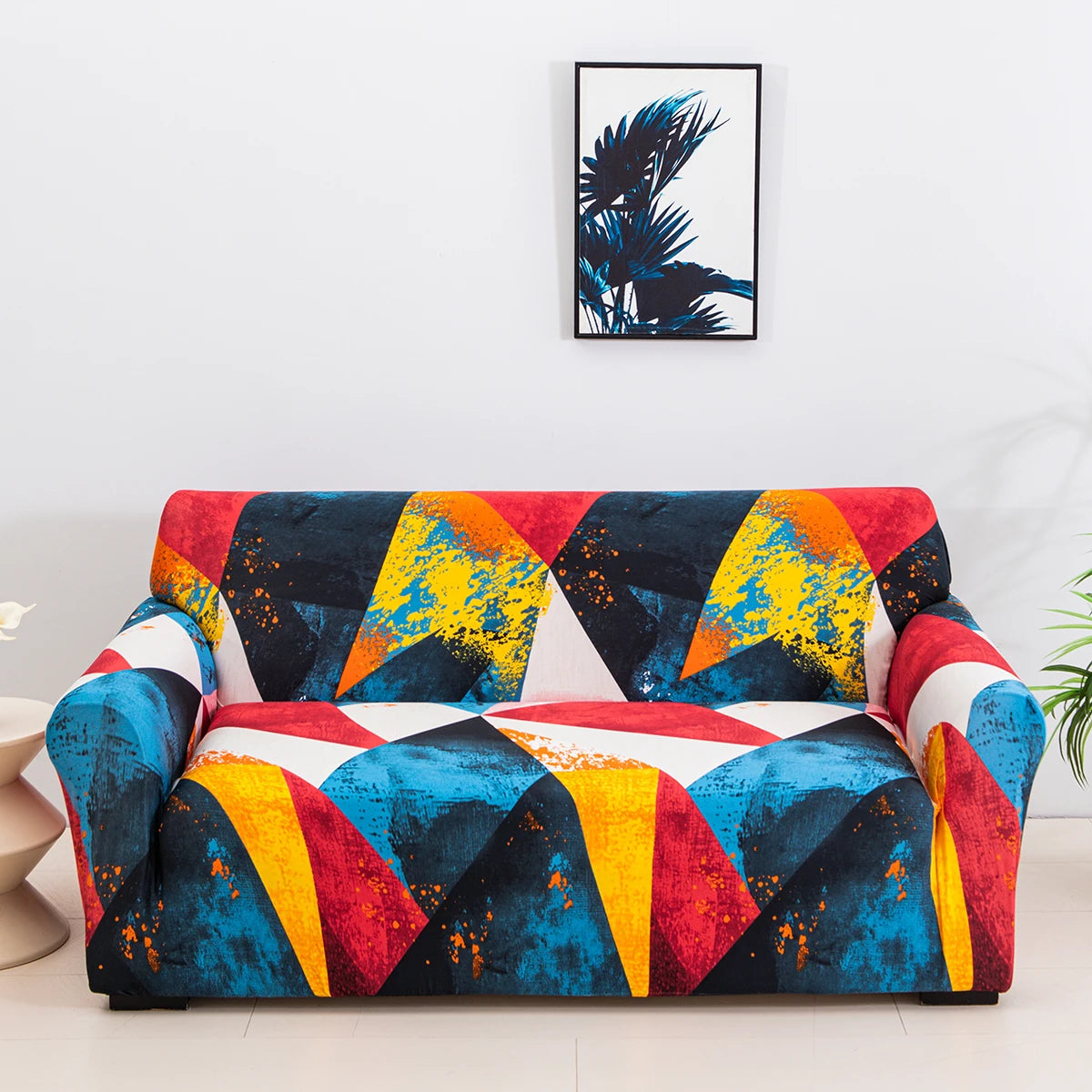 1pc Stylish Floral Printed Stretch Sofa Covers With Elastic Band Furniture Protector For Bedroom Office Living Room Home Decor