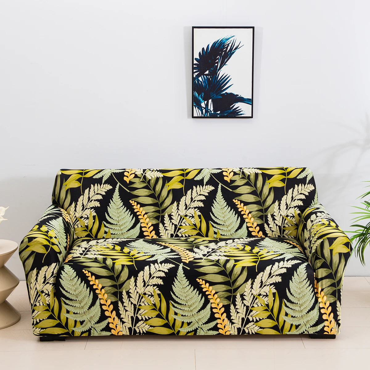 1pc Stylish Floral Printed Stretch Sofa Covers With Elastic Band Furniture Protector For Bedroom Office Living Room Home Decor