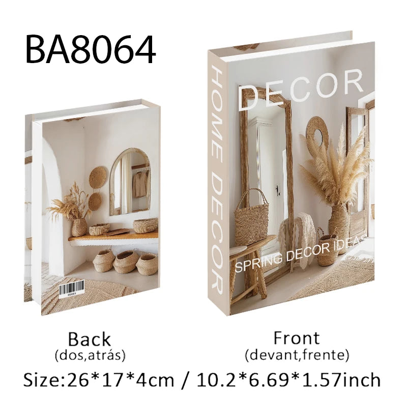 Fashion Perfume Decorative Books Home Decor Open Luxury Fake Book Storage Box Coffee Table Shelf Ornaments Interior Decoration