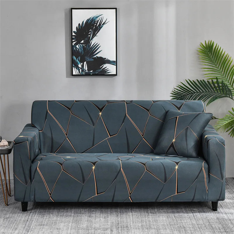 1pc Stylish Floral Printed Stretch Sofa Covers With Elastic Band Furniture Protector For Bedroom Office Living Room Home Decor