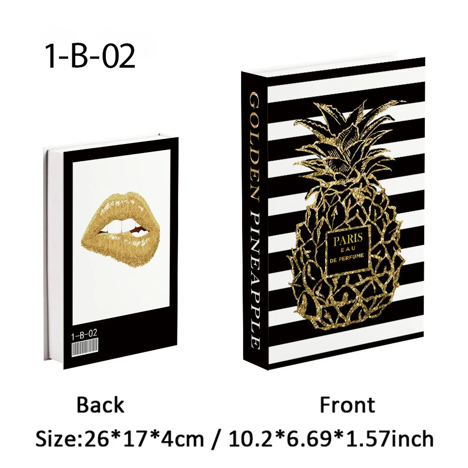 Fashion Perfume Decorative Books Home Decor Open Luxury Fake Book Storage Box Coffee Table Shelf Ornaments Interior Decoration