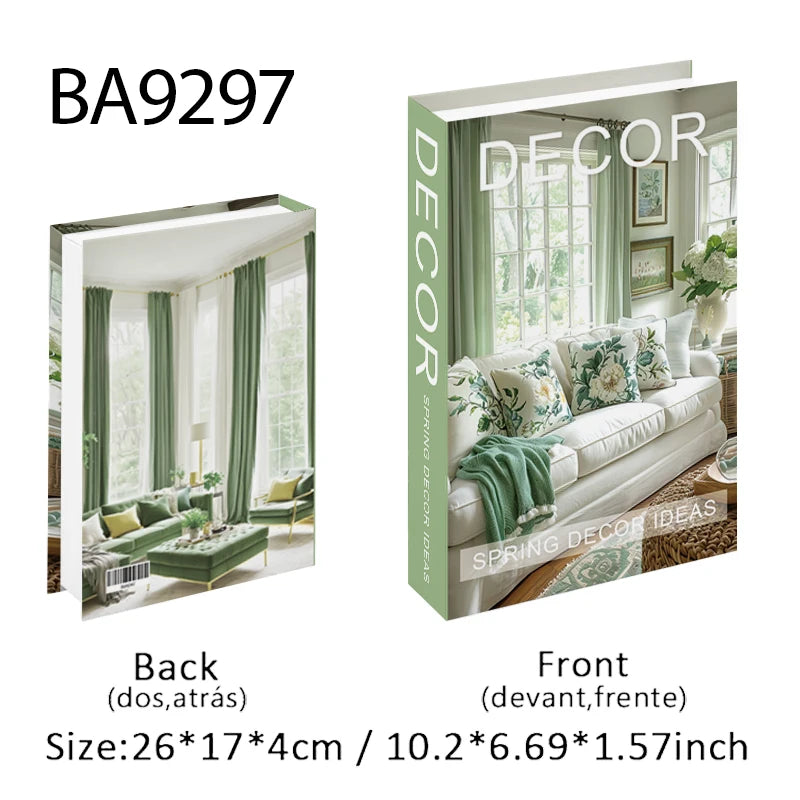 Fashion Perfume Decorative Books Home Decor Open Luxury Fake Book Storage Box Coffee Table Shelf Ornaments Interior Decoration
