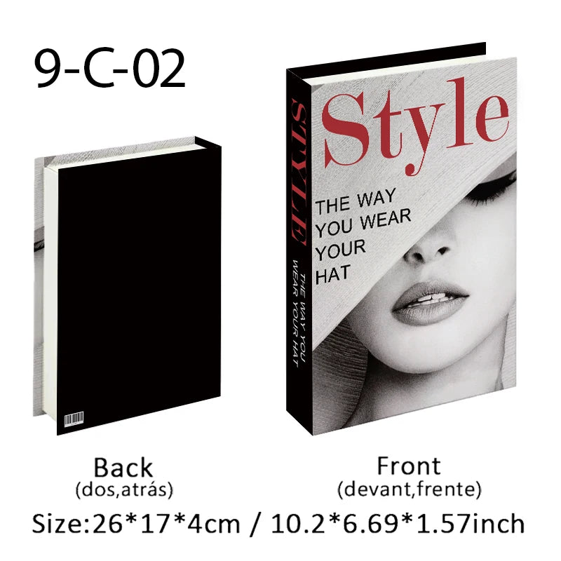 Fashion Perfume Decorative Books Home Decor Open Luxury Fake Book Storage Box Coffee Table Shelf Ornaments Interior Decoration