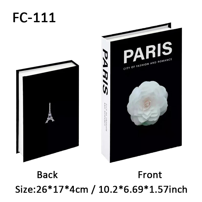 Fashion Perfume Decorative Books Home Decor Open Luxury Fake Book Storage Box Coffee Table Shelf Ornaments Interior Decoration