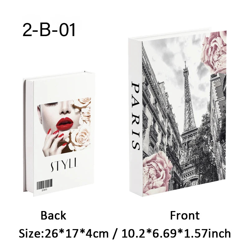 Fashion Perfume Decorative Books Home Decor Open Luxury Fake Book Storage Box Coffee Table Shelf Ornaments Interior Decoration